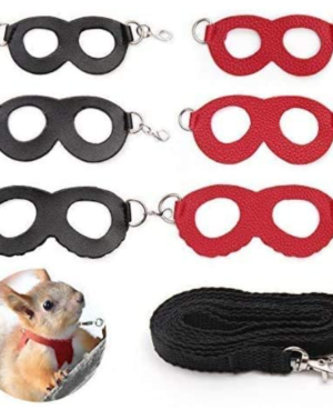 Adjustable Hamster Harness Rat Leash Bearded Dragon Harness Guinea Pig Training Walking Leather Leash