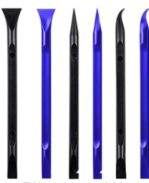 Plastic Scraper Tool, Pack of 6, Carbon Fiber Multi-Purpose Scraper Non-Scratch Cleaning Tool for Tight Spaces