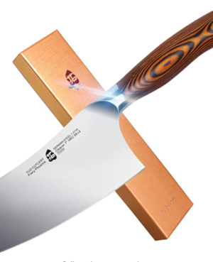 Vegetable Cleaver- Chinese Chef’s Knife - Stainless Steel Kitchen Cutlery - Pakkawood Handle