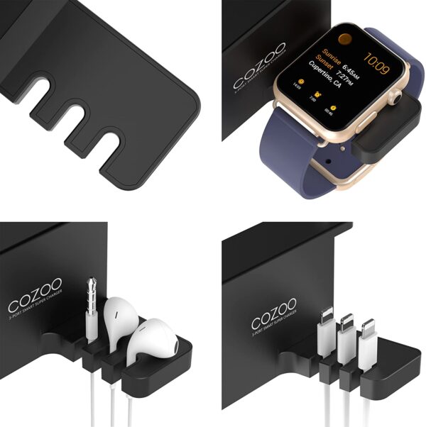 Under Desk Headset Holder Mount with 3 Port USB Charging Station
