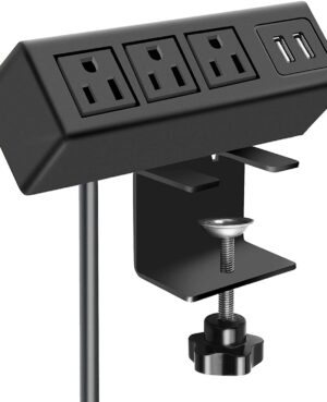 3 Outlet Desk Clamp Power Strip